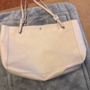 Tory Burch Saffiano Leather Tote Grey